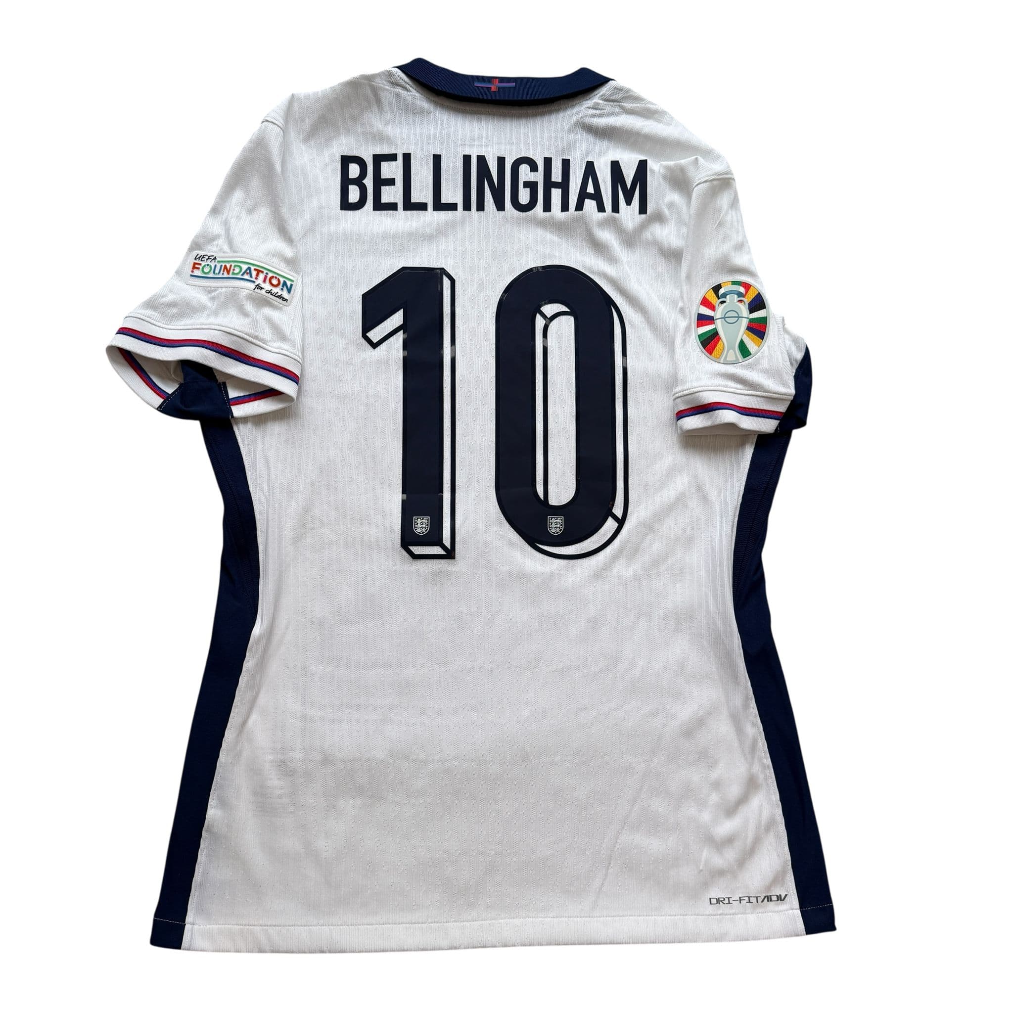 EURO 2024 Match Issued England Home Shirt - Jude Bellingham v Denmark